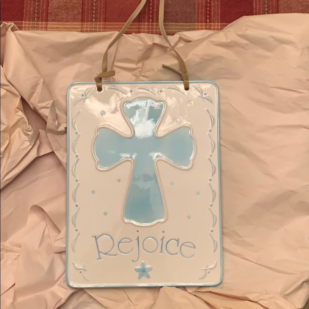 Porcelain Baptism sign.